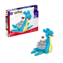 Mega Pokemon Lapras Da Costruire E Collezionare Con 527 Pezzi E Sistema Mattoncino Movimento, Alto 17+ Cm, Personaggio Da Esporre, 8+ Anni, Hkt26