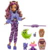 Monster High Clawdeen Wolf Creepover Party, Bambola Con Outfit Dettagliato E Accessori Per Il Pigiama Party, Cucciolo Crescent Incluso