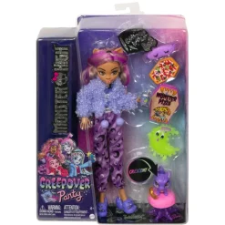 Monster High Clawdeen Wolf Creepover Party, Bambola Con Outfit Dettagliato E Accessori Per Il Pigiama Party, Cucciolo Crescent Incluso