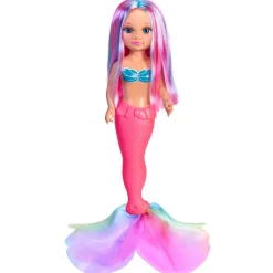 Nancy Coral, Bambola Nancy Da 42 Cm Sirenetta Con Coda In Tessuto Colorato, Con Lunghi Capelli, Per Bambine/I Da 3 Anni