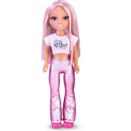 Nancy, Un Giorno Con Look Brillante, Capelli Rosa, Con Gemme Colorate E Applicatore