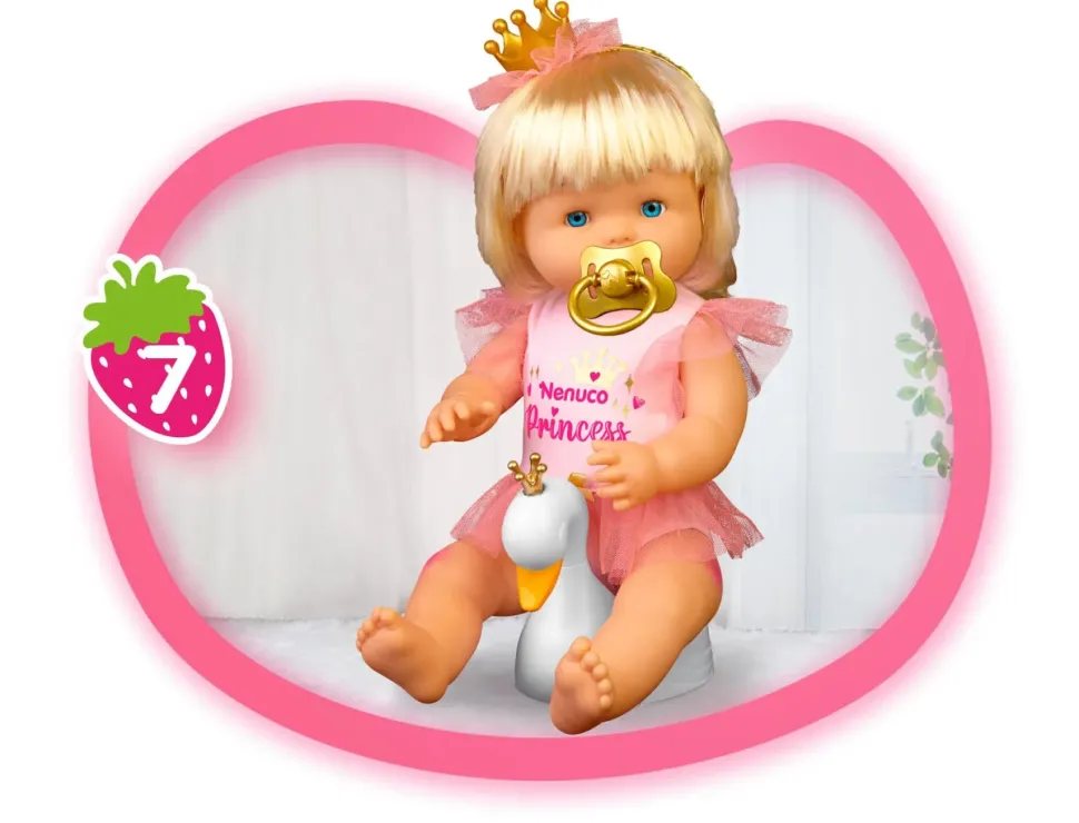 Nenuco Princess, Bambola 42 Cm Con Capelli Biondi E 10 Accessori