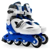 Pattini A 4 Ruote Con Taglia Regolabile E Sistema Frenante Per Bambini Misura 31-35, Fibbie Regolabili E Imbottitura Dello Stivale Disponibile In Blu E Rosa
