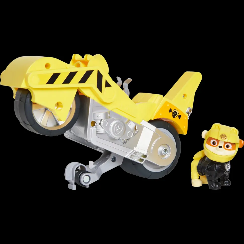 Paw Patrol, Veicolo Moto Pups Di Rubble Con Motore A Retrocarica E Personaggio