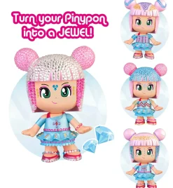 Pinypon Pop & Shine, Personaggio Pinypon Da 17 Cm, Con Oltre 500 Cristalli Colorati, Per Bambine/I Da 4 Anni