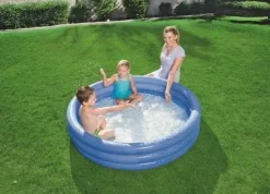 Piscina Tinta Unita A 3 Anelli Cm. 152 30, 2 Colori Assortiti, Effetto Ghiaccio