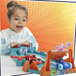 Pj Masks Super Pigiamini, Pista Delle Macchinine, Playset Con Pista E 4 Macchine Pj Masks, Per Bambini Dai 3 Anni In Su