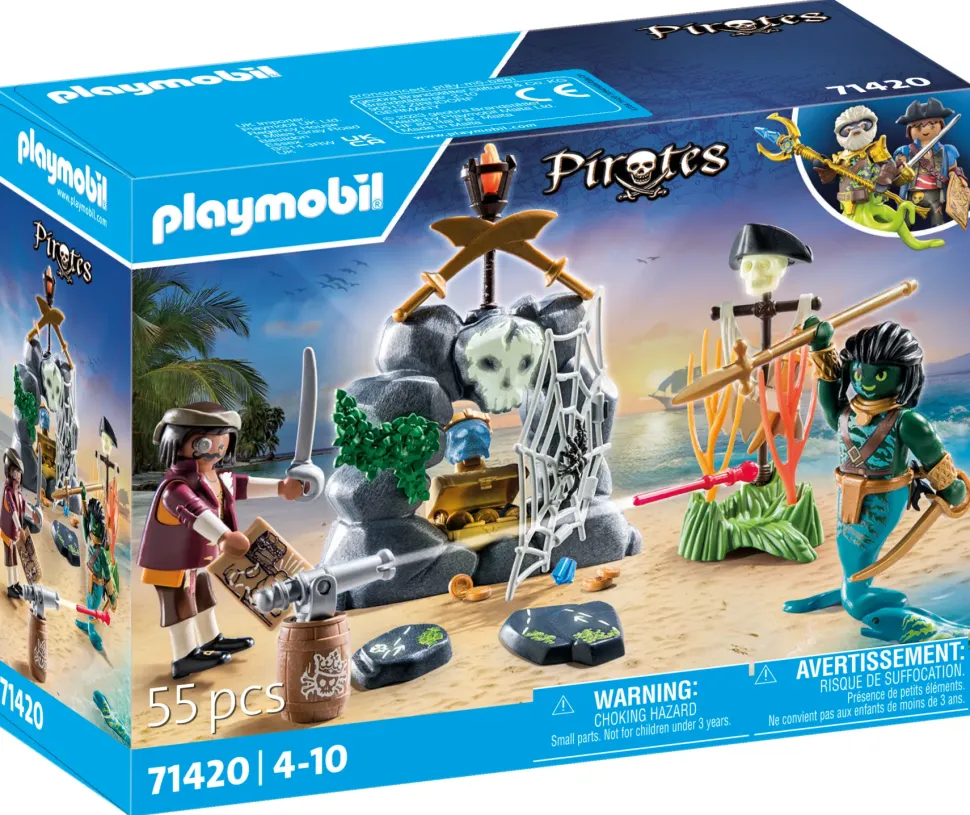 Playmobil 71420 Nascondiglio Del Tesoro Pirata Per Bambini Dai 4 Anni