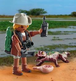 Playmobil 71168 Special Plus Ricercatore Con Alligatoreper Bambini Dai 4 Anni