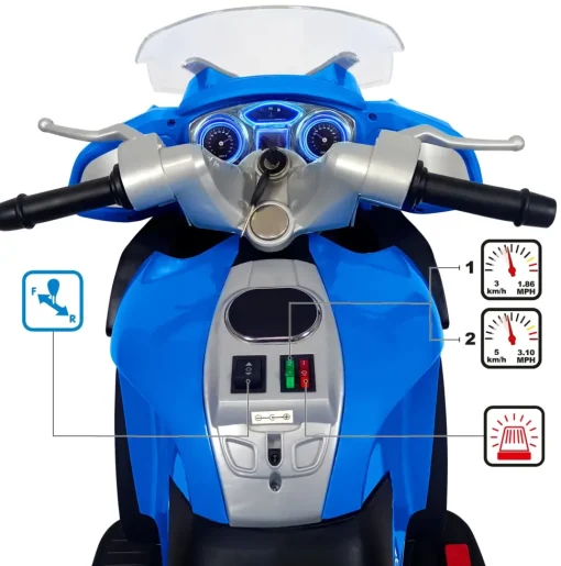 Polizia Di Stato Moto 12V, Moto Elettrica Polizia Di Stato Con Luci E Suoni, Per Bambini/E Da 3 Anni