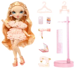 Rainbow High Fashion Doll Serie 5: Victoria Whitman. Bambola Rosa Chiaro Con Vestito Alla Moda E Oltre 10 Accessori Di Gioco Colorati