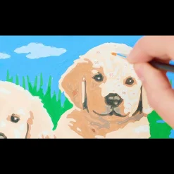 Ravensburger Creart Per Bambini, Kit Per Dipingere Con I Numeri, 7+, Serie E, Cani Retriever