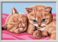 Ravensburger Creart Serie E: Gattini Rossi, Kit Per Dipingere Con I Numeri, Contiene Una Tavola Prestampata, Pennello, Colori E Accessori, Gioco Creativo Per Bambini 9+ Anni