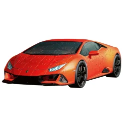Ravensburger 3D Puzzle Lamborghini Huracan Evo Arancione, 108 Pezzi, 8+ Anni