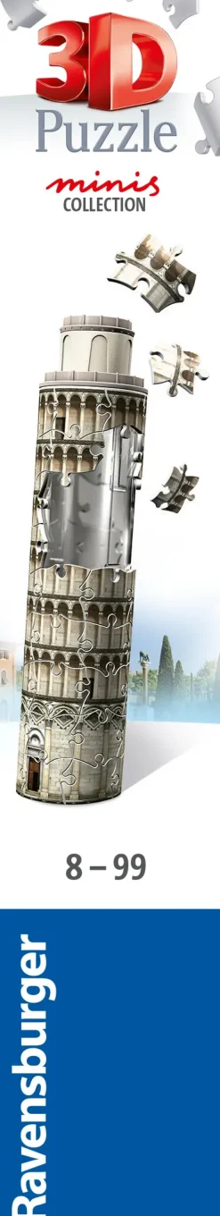 Ravensburger 3D Puzzle Mini Torre Di Pisa, 54 Pezzi, 8 Anni