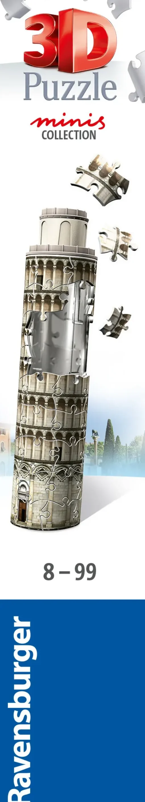 Ravensburger 3D Puzzle Mini Torre Di Pisa, 54 Pezzi, 8 Anni