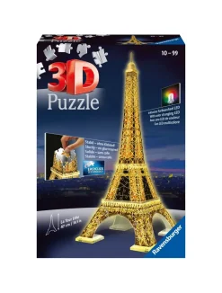 Ravensburger 3D Puzzle Tour Eiffel Night Edition, Parigi, 216 Pezzi, 10+ Anni