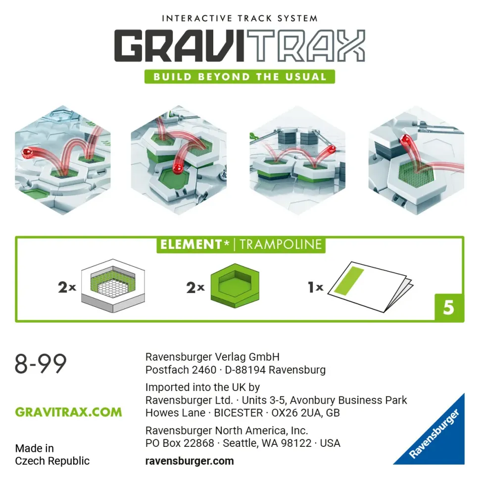 Ravensburger Gravitrax Trampoline, Gioco Innovativo Ed Educativo Stem, 8+ Anni, Accessorio