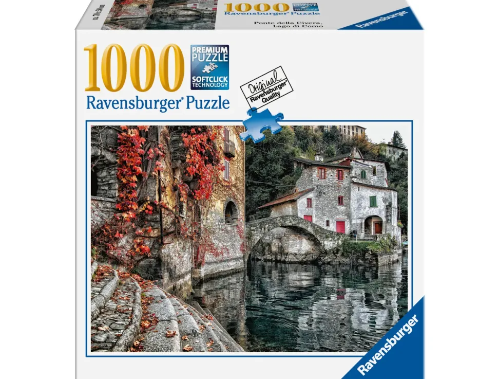 Ravensburger Puzzle Lago Di Como, Collezione Meraviglie Italiane, 1000 Pezzi, Puzzle Adulti
