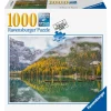 Ravensburger Puzzle Riflessi Di Braies, Collezione Meraviglie Italiane, 1000 Pezzi, Puzzle Adulti