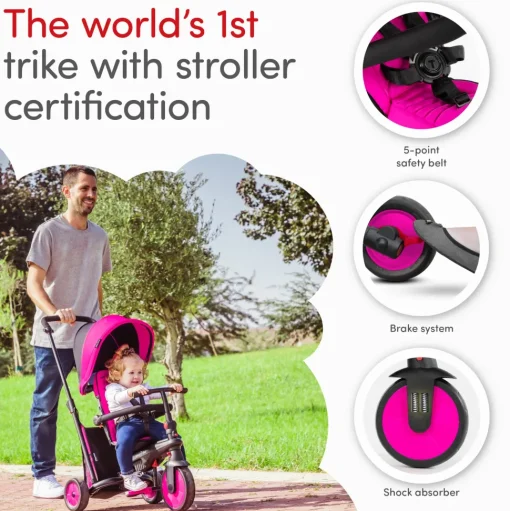 Smartrike Str3 Folding 6 In 1 Rosa