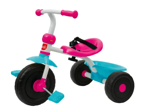 Triciclo Regolabile Con Ruote Libere E Maniglione Per Bambini Dai 10 Mesi | Cestino Inclinabile, Capote Parasole E Massimo Di 20Kg